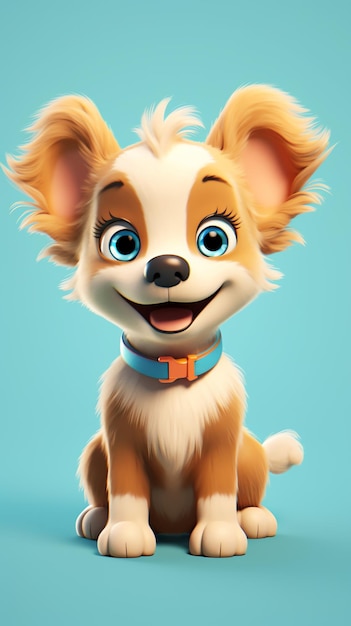 L'adorabile cane corgi sta sorridendo Un corgi carino e divertente con fiori e palloncini