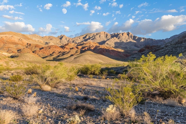 l'alba sul paesaggio desertico