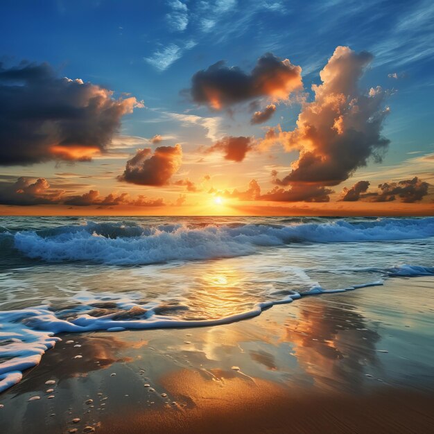 L'alba sulla spiaggia un momento molto bello