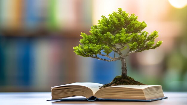 L'albero cresce sul libro aperto