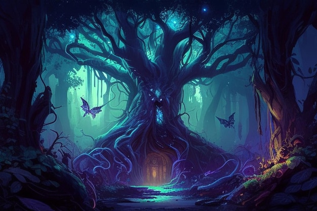 L'albero della vita è una stampa d'arte fantasy