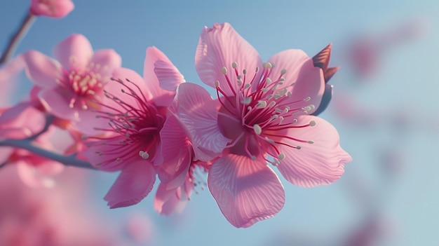 L'albero di ciliegio rosa in piena fioritura