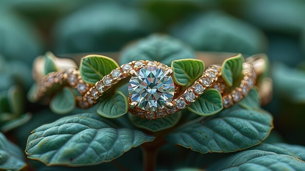 L'anello di fidanzamento ispirato alla natura con elementi di foglie e fiori