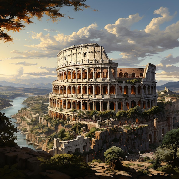 L'antica Roma crea un dipinto monumentale