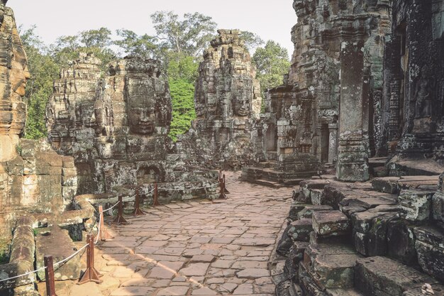 l&#39;antico tempio di pietra bayon