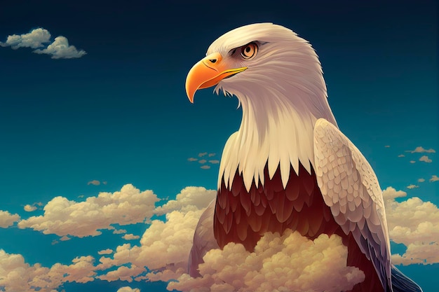 L'aquila che vola in montagna Condor Illustrazione per libri cartoni animati e prodotti di stampa