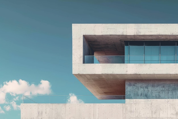 L'architettura moderna contro il cielo blu