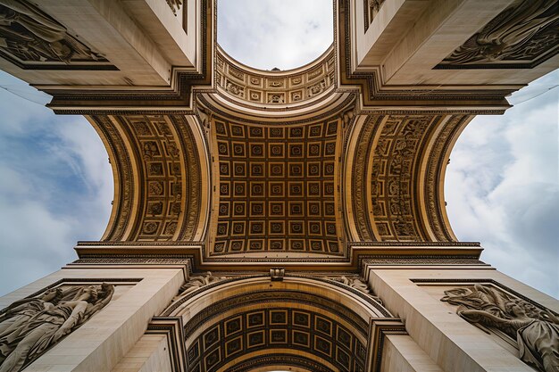 L'Arco di Trionfo di Parigi catturato