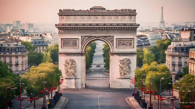 L'Arco di Trionfo e gli Champs Elysees