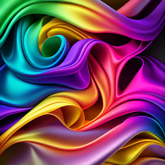 L'arcobaleno astratto colora il fondo ondulato
