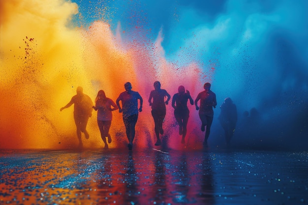 L'arcobaleno colorato Il popolo indiano celebra la festa di Holi