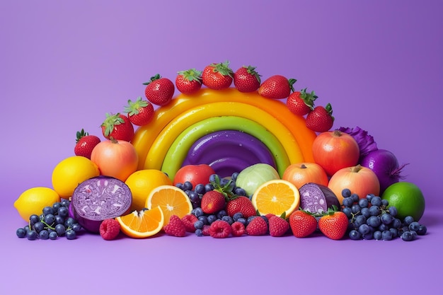 L'arcobaleno di frutta e verdura