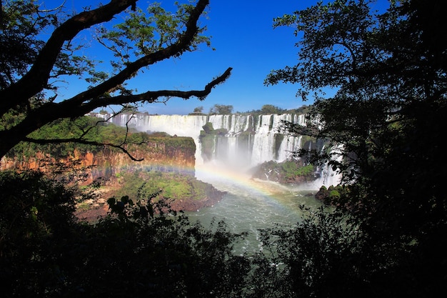 L'arcobaleno su Iguazu cade in Argentina e Brasile