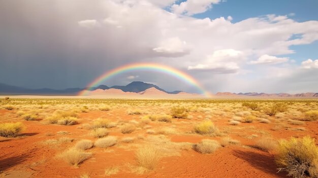 L'arcobaleno sul deserto