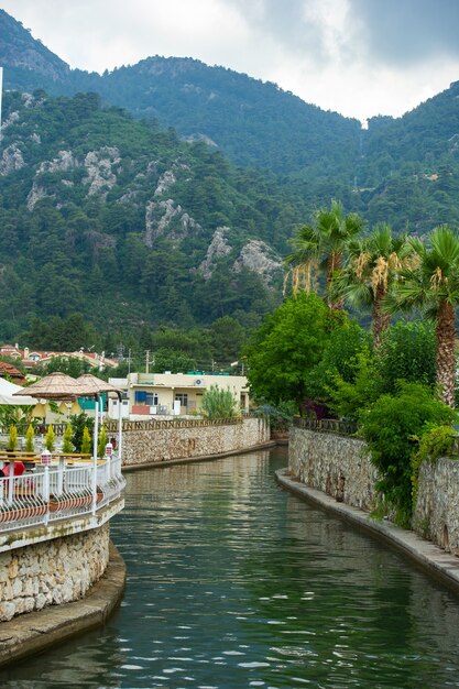 L'argine del villaggio di Turunch nella provincia di Mugla.Turchia