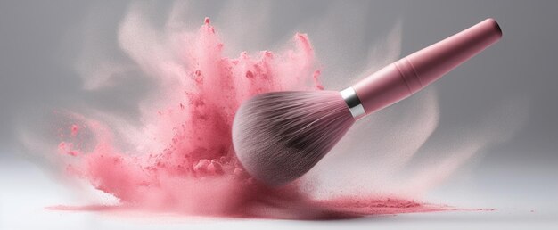 L'arte della bellezza Una palette di pennelli per il trucco Eleganza cosmetica e polveri vibranti