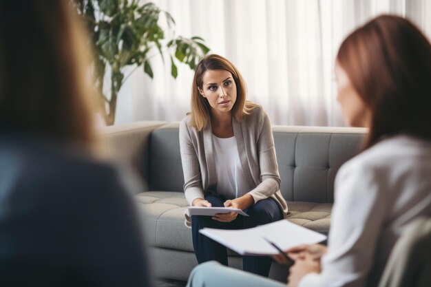 L'arte di guarire le menti Catturando i momenti perspicaci di una psicologa in terapia Sessi