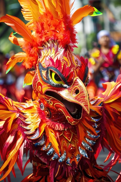 L'artista mascherato di Phoenix guida una parata vibrante