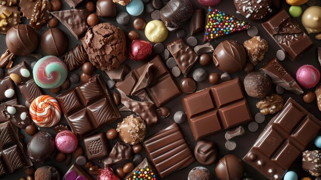 L'assortimento di cioccolato delizioso