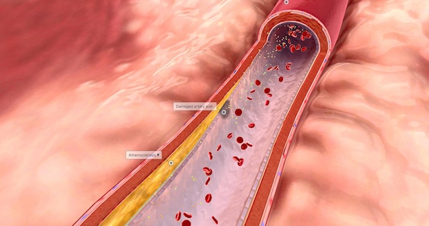 L'aterosclerosi è l'accumulo di placca nelle pareti delle arterie