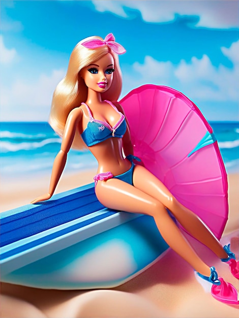 L'atmosfera estiva della spiaggia Barbie