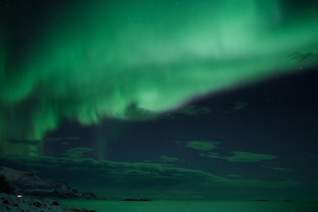 L'aurora boreale a Tromsø in Norvegia