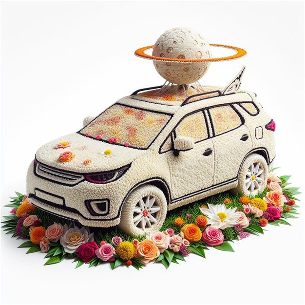 L'auto di Pasqua decorata