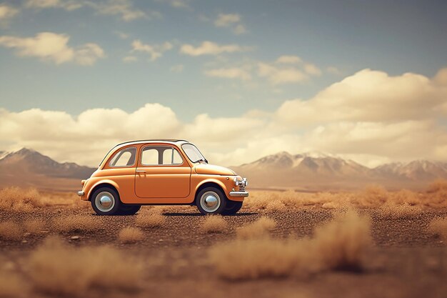 l'auto nel deserto