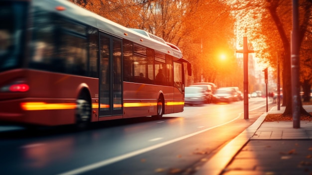 L'autobus della città che supera la velocità sul Sunrise Boulevard