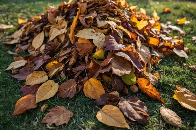 L'autunno lascia pile sull'erba