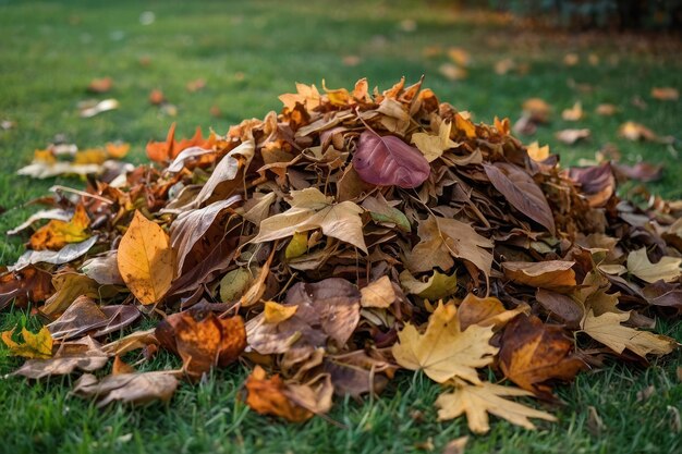 L'autunno lascia pile sull'erba