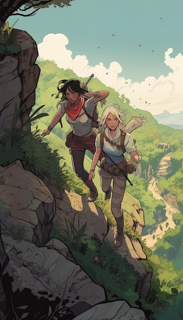 L'avventuroso duo Garonjo e Ana Mona fanno un'escursione