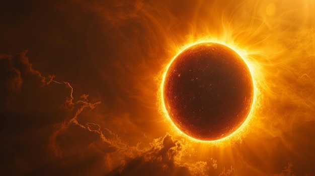 L'eclissi solare una danza affascinante della luna davanti al sole