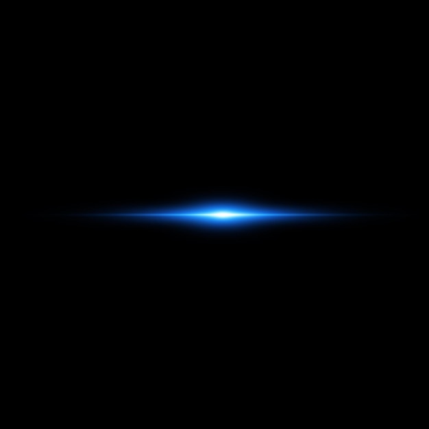 L'effetto di luce visiva cinematografica dell'obiettivo su sfondo nero