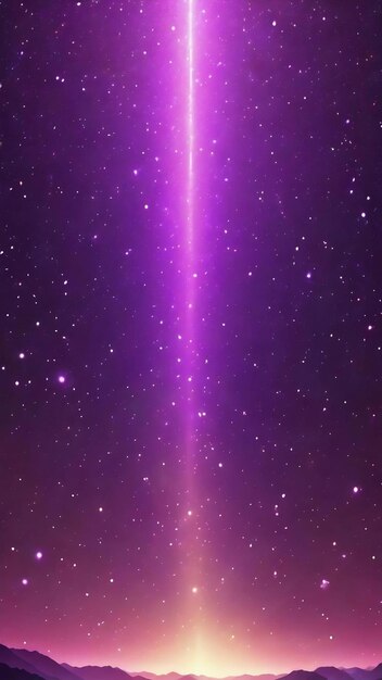 L'effetto luminoso viola chiaro delle stelle esplode con scintille sullo sfondo