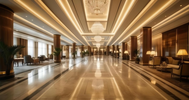 L'elegante foyer di un albergo di lusso