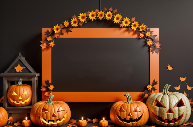 L'eleganza autunnale esalta l'arredamento di Halloween con eleganti ghirlande arancioni