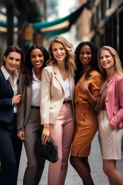 L'eleganza nei colori vivaci dà potere alle donne d'affari