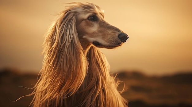 L'eleganza personificata il levriero afgano in forma perfetta