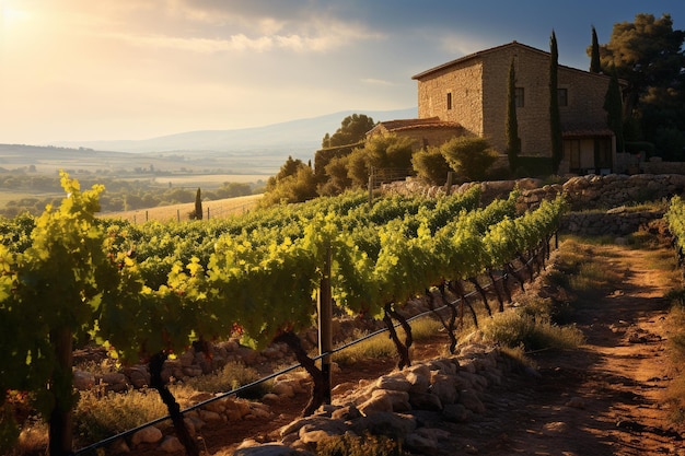 L'eleganza senza tempo del vigneto della Provenza nel cuore della Francia rurale