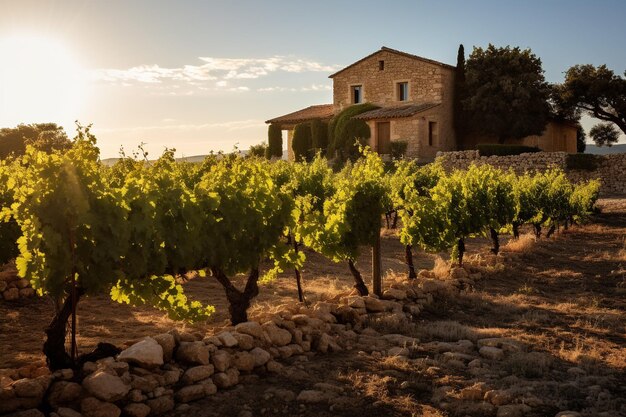 L'eleganza senza tempo del vigneto della Provenza nel cuore della Francia rurale