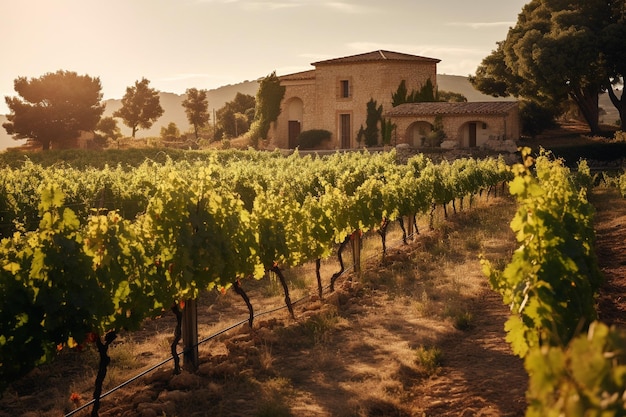 L'eleganza senza tempo del vigneto della Provenza nel cuore della Francia rurale