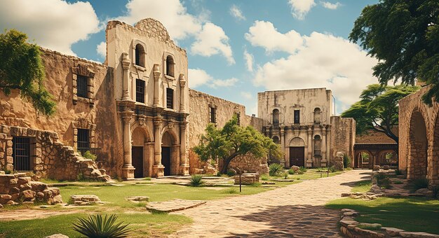 L'eleganza storica di Alamo a San Antonio in prospettiva centrata