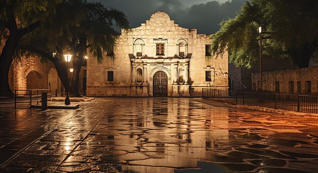 L'eleganza storica di Alamo a San Antonio in prospettiva centrata