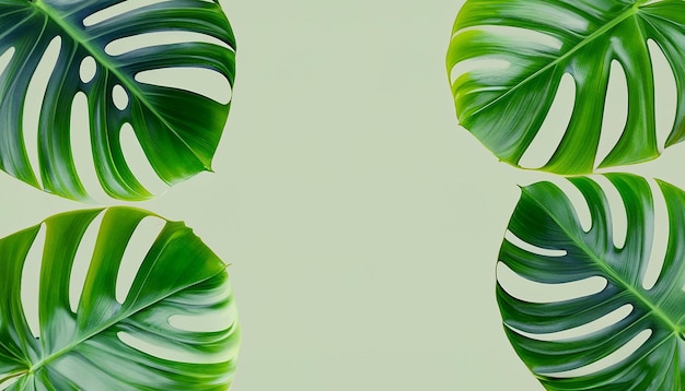 L'eleganza verdeggiante di Monstera incornicia il racconto tranquillo della natura