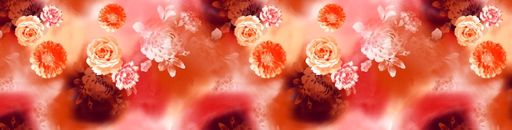 Foto l'entusiasmo è audace e sfrenato nei confronti dei fiori, delle foglie e del design artistico dei fiori.