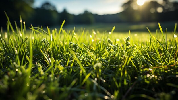 L'erba verde nel campo