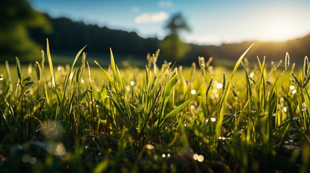 L'erba verde nel campo