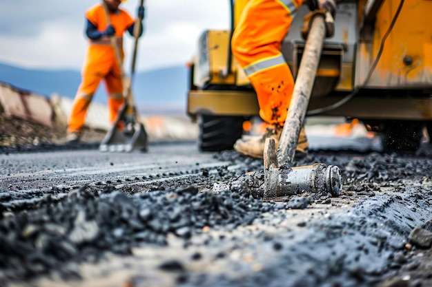 L'escavatore Komatsu su un cantiere a Hannover