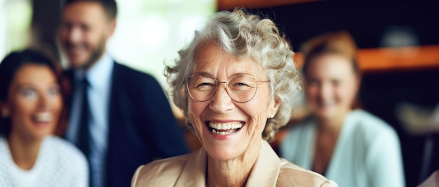 L'espressione gioiosa delle signore anziane cattura la cordiale essenza della risata e della vita